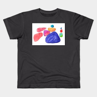 blue rock abstract Kids T-Shirt